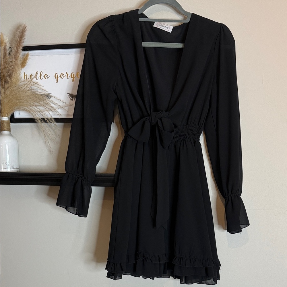 Elegant Black Long Sleeve Dress